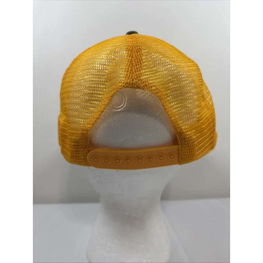 Vintage Dekalb‎ K-Products Trucker Hat Agriculture Yellow Farm Cap w/ Patch